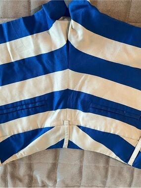 Alice + Olivia Blue and White Striped Shorts